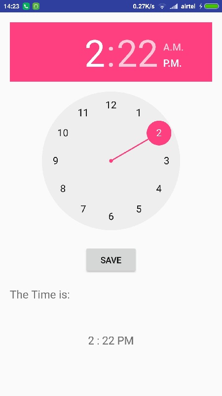 Android Time Picker Tutorial