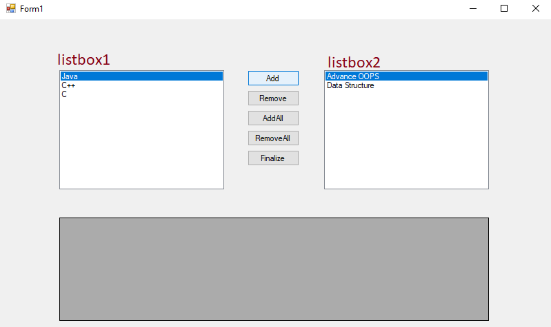ListBox Control in C#