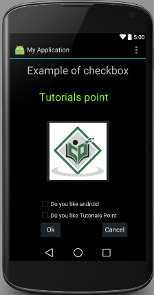 Android CheckBox Control