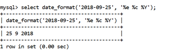 MySQL DATE_FORMAT() Function