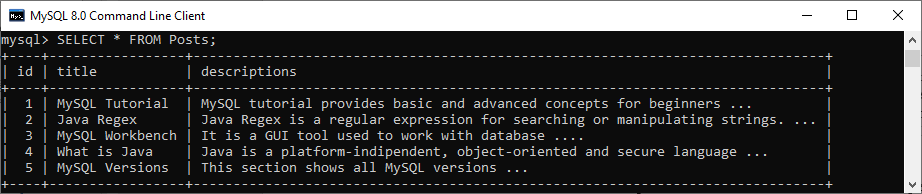 MySQL BOOLEAN FULLTEXT SEARCH