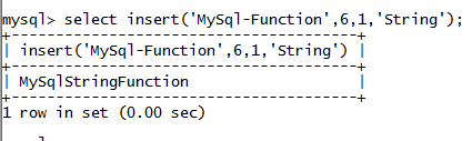 MySQL String INSERT() Function