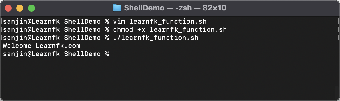 Linux Shell function 2