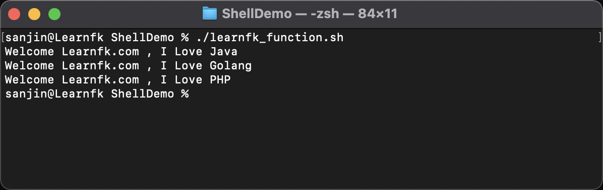 Linux Shell function 4