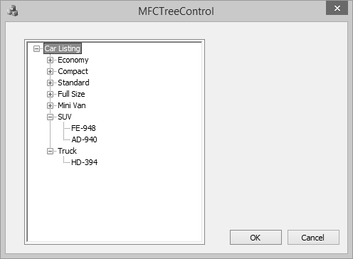 Tree Control Output